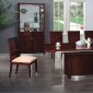 Deep Cherry Finish Contemporary Dining Set