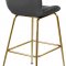 Paris Counter Stool 787 Set of 2 Grey Velvet Fabric by Meridian