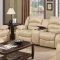 9243 Reclining Sofa in Cream Bonded Leather w/Options