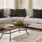 Cantia Sectional Sofa 55800 in 2-Tone Gray Fabric by Acme