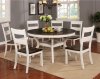 Juniper 5Pc Dining Set CM3162WH-RT in Antique White w/Options