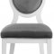 Lotus Dining Chair 747 Set of 2 Grey Velvet Fabric by Meridian