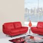 U4120 Sofa in Red Bonded Leather by Global Furniture USA