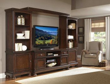 Cumberland Wall Unit 21590 in Brown by Homelegance [HEWU-21590 Cumberland]