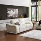 White Leather Modern Sofa & Loveseat Set w/Options