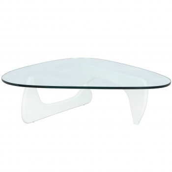 Imperial Coffee Table NG52W in White Wood & Glass by LeisureMod [LMCT-NG52W-Imperial White]