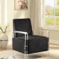 Liam 503 Accent Chair in Black Velvet Fabric