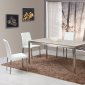 Claudia Dining Table 5Pc Set w/Ceramic Glass Top by Chintaly