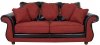 Burgundy Fabric Modern Sofa & Loveseat Set w/Options