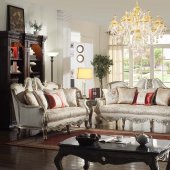 Aria Classic Sofa in Off White Fabric w/Optional Items