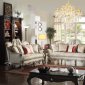 Aria Classic Sofa in Off White Fabric w/Optional Items