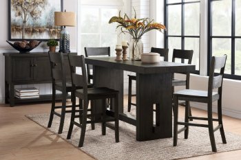 Haddie 5Pc Counter Ht Dining Set 72220- Distressed Walnut - Acme [AMDS-72220-Haddie]