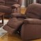 Chocolate Fabric Modern Reclining Sofa & Loveseat Set w/Options