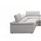 Kobe Sectional Sofa in Silver Gray Premium Leather by J&M