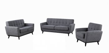 Corsair Sofa Set 3Pc in Grey Fabric by VIG [VGS-Corsair Grey]