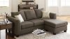 3009 Sectional Sofa in Grey Fabric w/Accent Pillows