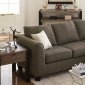 3009 Sectional Sofa in Grey Fabric w/Accent Pillows