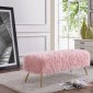 Tiffany Bench 108 in Pink Faux Fur by Meridian