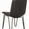 Chambler 130082 Set 4 of Dining Chairs in Charcoal Leatherette