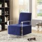 Liam 503 Accent Chair in Navy Velvet Fabric