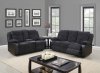 U1566 Motion Sofa Dark Grey Fabric & Black PU - Global w/Options