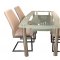 Cafe408 441408 Dining Table w/Glass Top & Metal Legs by New Spec