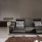 Black and White Leather Modern 3Pc Sofa & Two Chairs Set