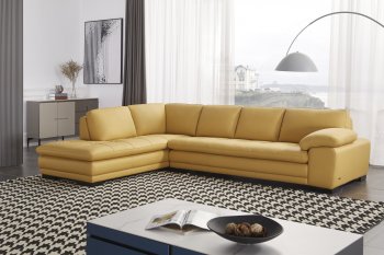 ML157 Sectional Sofa in Mustard Leather by Beverly Hills [BHSS-ML157 Mustard]