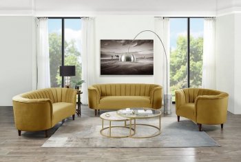 Millephri Sofa LV00163 in Olive Yellow Velvet by Acme w/Options [AMS-LV00163 Millephri]