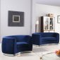 Julian Sofa 621 in Navy Velvet Fabric by Meridian w/Options