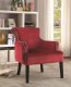 902680 Accent Chair Set of 2 in Red Velvet Fabric by Coaster