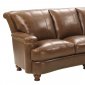 Hutton Sofa & Loveseat Set in Brown by Leather Italia