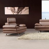 Stem Sofa by Beverly Hills in Light Brown Leather w/Options