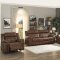 Keridge Recliner Sofa 9906BRW in Brown AirHyde by Homelegance