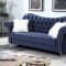 LCL-006 Sofa & Loveseat Set in Navy Blue Velvet