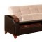 Rosso Sofa Bed in Light Coffee Microfiber by Rain w/Options