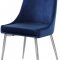 Karina Dining Chair 784 Set of 2 Navy Velvet Fabric by Meridian