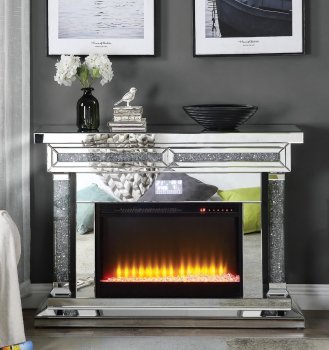 Noralie Fireplace w/Bluetooth AC00510 in Mirrored by Acme [AMFP-AC00510 Noralie]