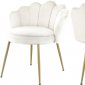 Claire Dining Chair 748 Set of 2 Cream Velvet Fabric by Meridian