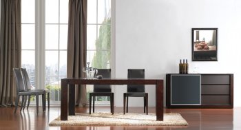 Colibri Dining Table in Dark Walnut by J&M w/Options [JMDS-Colibri]