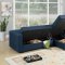 F7895 Adjustable Sectional Sofa in Blue Fabric by Boss