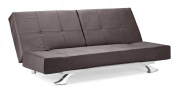 Contemporary Convertible Sofa Bed in Espresso Leatherette [ZMS-Chunky espresso]