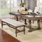 Roeselare Dining Table CM3455T in Wire-Brushed Gray w/Options