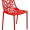 Devon Set of 4 Indoor/Outdoor Chairs DC23R in Red by LeisureMod