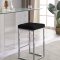 Nicola Counter Stool 904 Set of 2 Black Velvet Fabric -Meridian