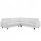 Empress EEI-1549 3pc Sectional in White Bonded Leather by Modway