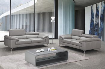 Liam Sofa in Grey Leather by J&M w/Options [JMS-Liam Grey]