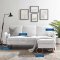 Revive Sectional Sofa in White Fabric by Modway