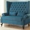 Alcacer Accent Loveseat Bench CM-BN6223 in Dark Teal Fabric