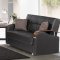 Soho Sofa Bed in Brown Bonded Leather by Rain w/Optional Items